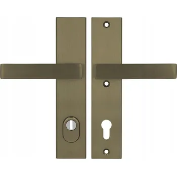 Dveřní kování AXA Klika pro vchodové dveře ROYAL FLEX rozteč 92 F4 staré zlato