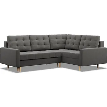 Sedací souprava Rohová sedací souprava ELMA LO tmavě šedá PRAVÁ