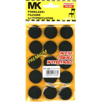 Podložka pod nábytek Filcové podložky samolepicí MK Konrad Kamiński Premium 25 mm černé 15 ks