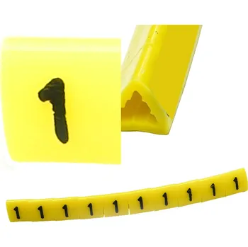 elektrický kabel Žluté označení kabelů OZ-1 1 100ks