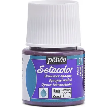 Speciální výtvarná barva Barva na textil Pébéo Setacolor Opaque - 67 Shimmer Plum Objem: 45 ml