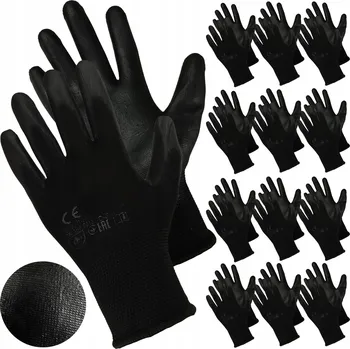 Pracovní rukavice Pracovní rukavice POLYURETANOVÉ Rukavice ODOLNÉ MANUÁLNÍ PU POLYURETAN 12 párů