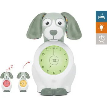 Hračka pro nejmenší Zazu Pejsek Davy tréninkový budík s nočním světlem Zelený