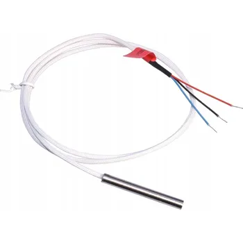 Teplotní senzor PT100, sklolaminát, 5 m
