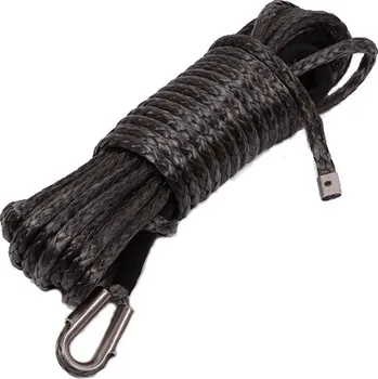 Lany Vázací-technika.cz Syntetické lano pro naviják dyneema s očnicí, černé, 12 mm 30 m