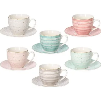 Tognana Sada šálků na čaj s podšálky 200 ml 6 ks PEPPER BAMBOO