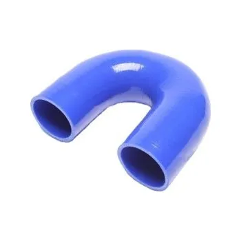 Kouřovod KOLENO SILIKONOVÉ 180° - D 64/ 100-100 mm, modré, CL=128 mm (-60°/+180°C) , průměr 64 mm