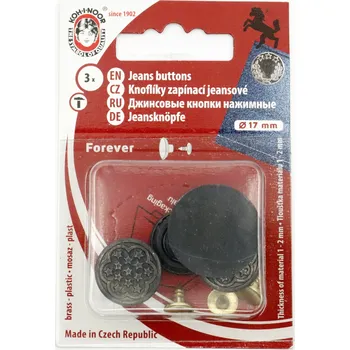 Knoflík Knoflík riflový FOREVER 7 černý nikl