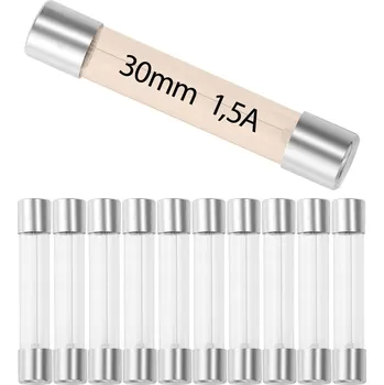 Vrták Skleněná pojistka 30mm 1.5A / 1500mA CE WETU 10 Ks. balení