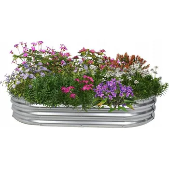 Květináč IGOTREND IGOTREND, 83420 Záhon vyvýšený plech. ovál 120 x 60 x 30 cm