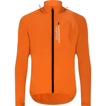 Cyklistická bunda HOLOKOLO Cyklistická voděodolná pláštěnka - WIND/RAIN - oranžová