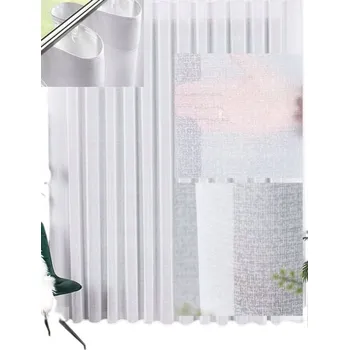 Záclona Záclony Voál Francouzská Záclona Bílá Na Pásce Wave Pro Vlny Šířka 320x200