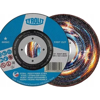 Brusný kotouč Tyrolit Brusný kotouč 125x6,0x22 Basic ocel/nerez