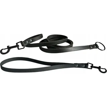 Vodítko pro psa VODÍTKO PRO PSA MĚKKÁ, KOŽENÁ, ČERNÁ, PEVNÁ, ODOLNÁ, BLACK EDITION