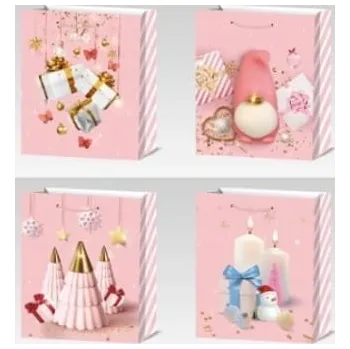 Dárková taška TUHÁ DÁRKOVÁ TAŠKA VÁNOČNÍ 4 VZORY