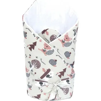 Zavinovačka Bavlněná zavinovačka na zavazování - Lesní zvířátka, bílá/béžová