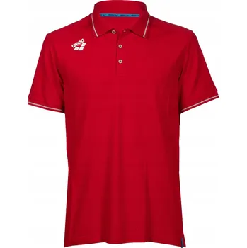 Pánské tričko Polo tričko Arena Team Poloshirt Solid Cotton RED XXL