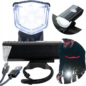 Cyklosvítilna VÝKONNÉ PŘEDNÍ LED SVĚTLO NA KOLO 3 REŽIMY 300 LM USB 800mAh VODĚODOLNÉ