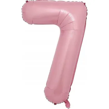 Balónek VELKÝ FIALOVÝ BALÓNEK ČÍSLICE 7. NAROZENINY RŮŽOVÝ 40 CM
