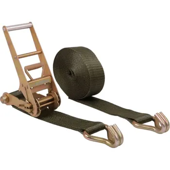 Upínací popruh Vázací-technika.cz Upínací popruh dvoudílný KHAKI 10 t 75 mm , 4 m