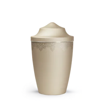 Smuteční dekorace Zvířecí urna Mandala - Champagne 1,5l