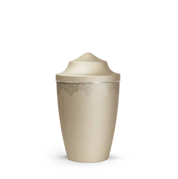 Smuteční dekorace Zvířecí urna Mandala - Champagne 0,5l