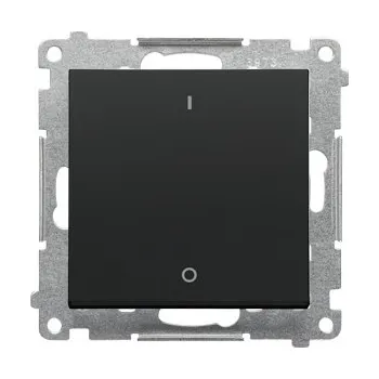 vypínač Dvoupólový spínač černý matný Simon55 TW2.01/149