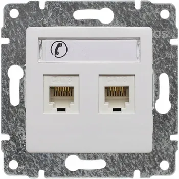 Elektrická zásuvka Telefonní zásuvka KOS bílá