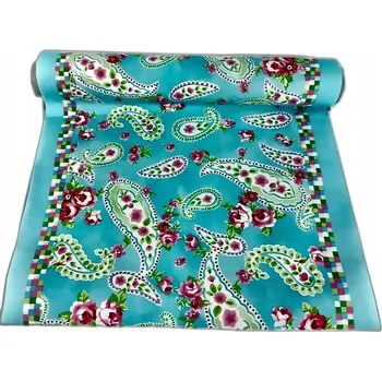 ubrus Obrus Běžec 3v1 na Rolce 480x40 cm - Vzor Květiny, Modrá