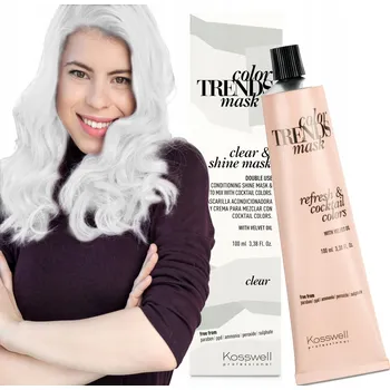 Vlasová regenerace Kosswell Bezbarvá maska pro tónování vlasů, barevný kondicionér PASTELOVÝ