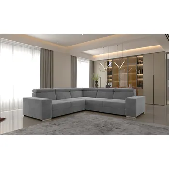 Sedací souprava Rozkládací rohová sedačka BERTA šedá 2-R-2