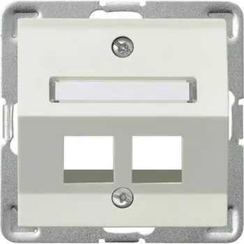 Elektrická zásuvka OSPEL IMPRESJA GPK-2YS/p/27 Kryt pro dvojitou Keystone zásuvku, šikmý