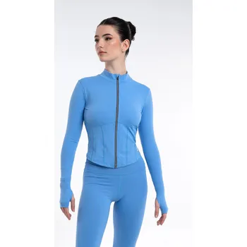 Dívčí svetr Intermezzo,Atraktivní mikina pro krasobruslařky 6637, pastelová modrá 116-128