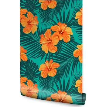 Fototapeta Tapeta Exotické listy a květy /258104211