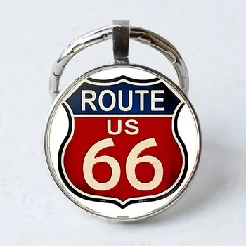 Přívěsek na klíče Route 66
