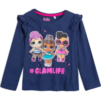 Dívčí tričko LOL SURPRISE Dívčí tričko L.O.L.SURPRISE GLAMLIFE modré Velikost: 104