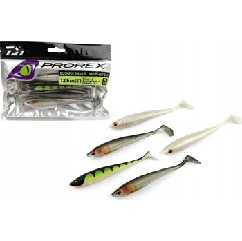 Umělá nástraha Daiwa Prorex Duckfin Shad 12,5cm sada měkkých nástrah 5 ks