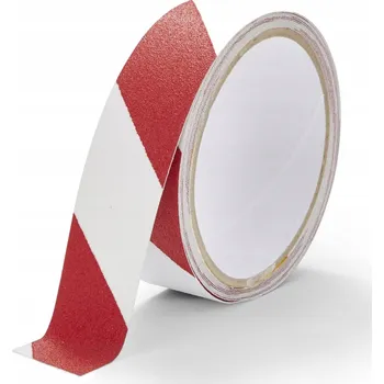 Lepicí páska Protiskluzová výstražná páska 50mm/3m červeno-bílá