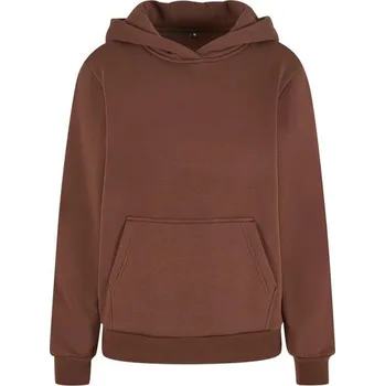 Dámská mikina Build Your Brand Hebká dámská mikina přes hlavu Fluffy - Čokoládová | 4XL