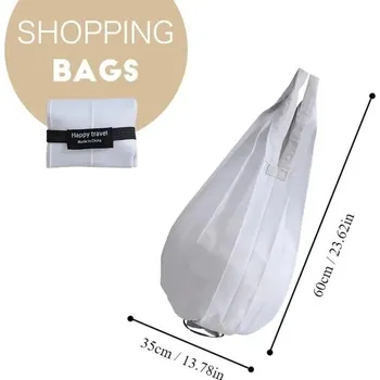 Nákupní taška Skládací ekologická taška na nákup | praktická nákupní taška - 1ks bílý