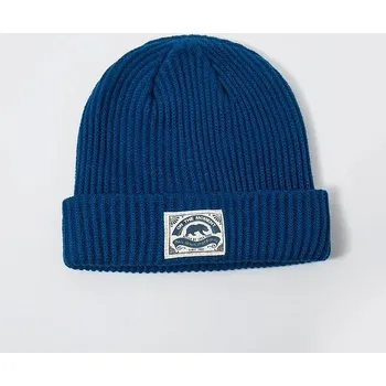 Čepice Medvědí pletená zimní čepice pro muže a ženy - modrý