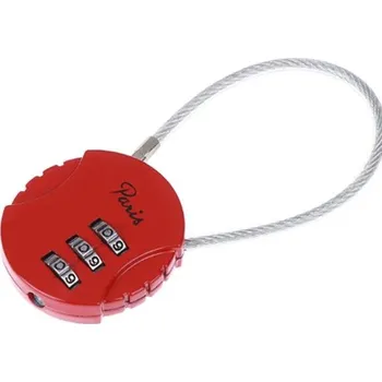 Zámek na kolo Digitální kódový zámek na kufr | Mini zámek na kód - Červený