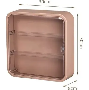 Doplněk pro panenku Nástěnný regál s magnetickými přísavkami pro panenky | Úložní řešení, vitrína - Mléčná kávová barva