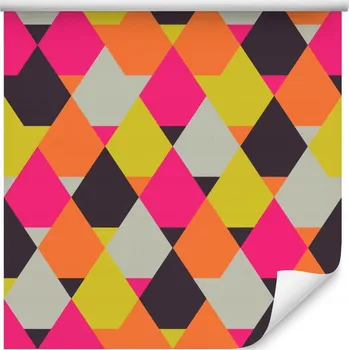 Tapeta Geometrická tapeta - barevné kosočtverce /147954632