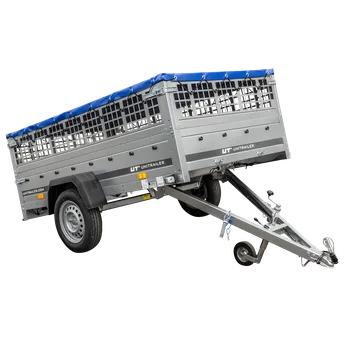 Přívěs Přívěs Garden Trailer 230 KIPP s síťovanými bočnicemi a modrou plachtou