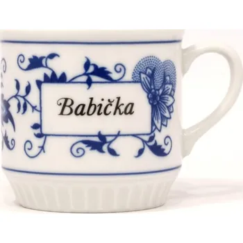 Cibulák Dubí Hrnek Leo s nápisem - cibulový porcelán 20014, 0,3 l Popis: Babička
