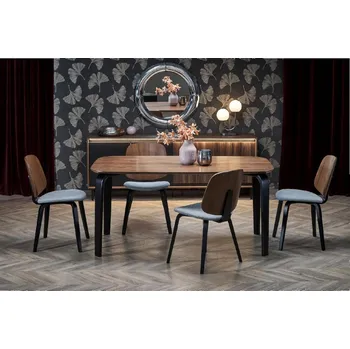 HALMAR PEDRO jídelní stůl ořech/černý