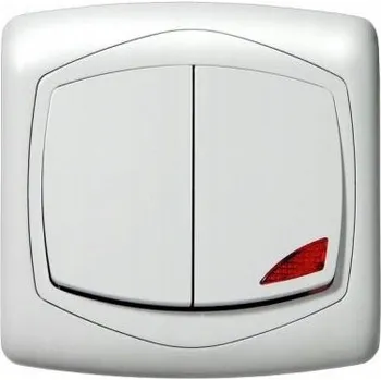 vypínač Dvojitý vypínač Klasik Ospel bílý ŁP-2CS/00