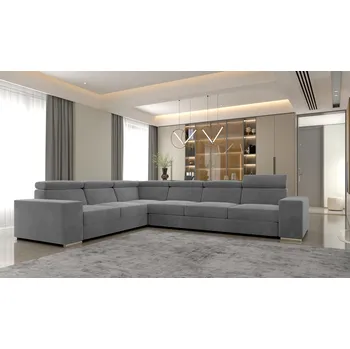 Sedací souprava Rozkládací rohová sedačka BERTA šedá 2-R-3