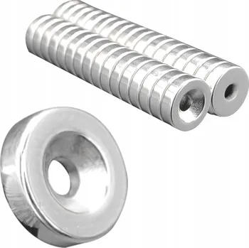 Dekorativní magnet Skutečný magnes magnet pod šroub 12 mm x 3 mm Ø 3,5 mm NdFeB